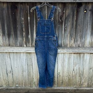 J. Crew Denim Blue Jeans Bib Overalls Women's Size 2 Short 25 3/4" Inseam